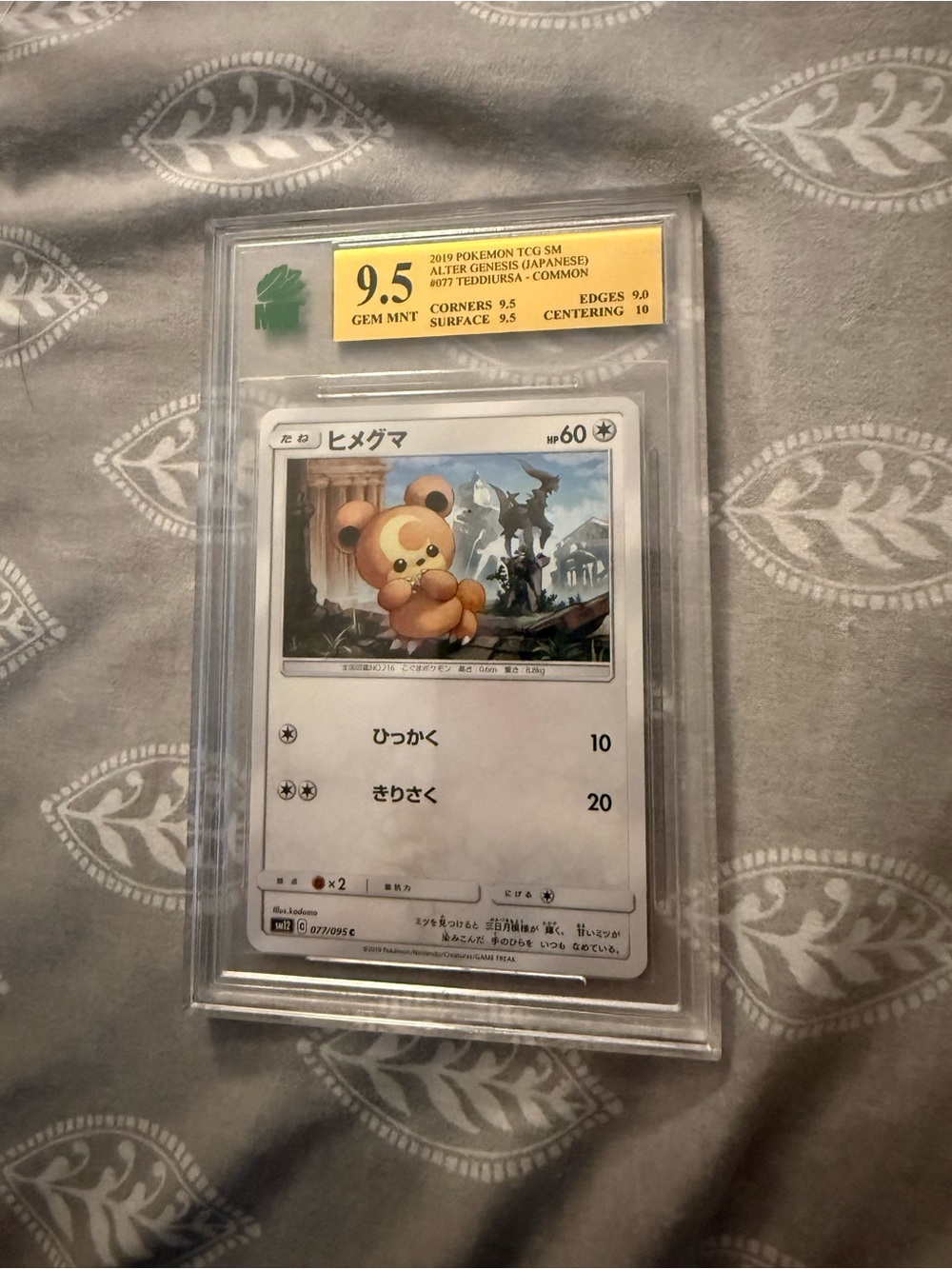 Pokemon Teddyursa Graded Card - White, Yellow, Brown